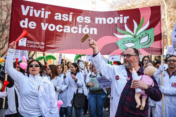 Momento de la rúa por Barcelona