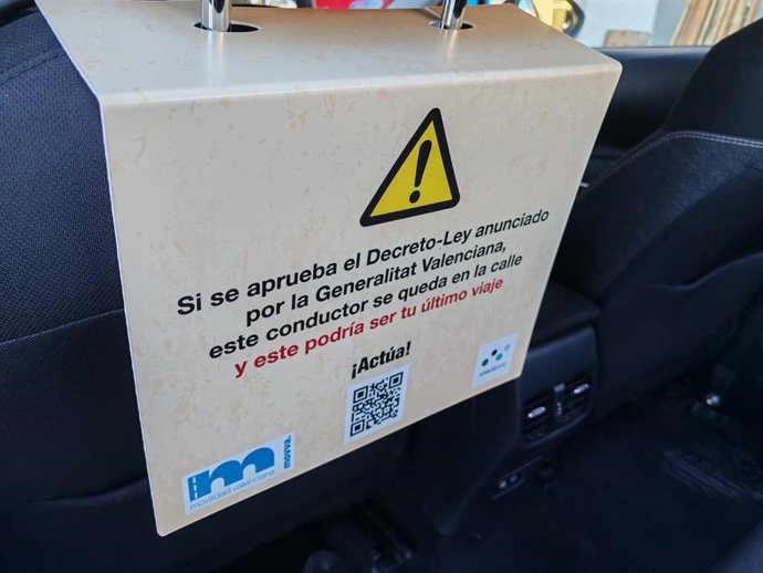 Las patronales Unauto VTC, MOVVA y Feneval-VTC, que representan a la amplia mayoría de los conductores de vehículos de transportes con conductor (VTC) en la Comunitat Valenciana, lanza una campaña contra el decreto.