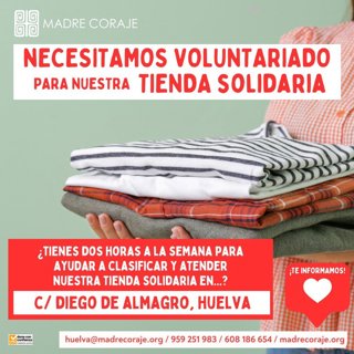 Campaña de captación de voluntariado de Madre Coraje en Huelva.