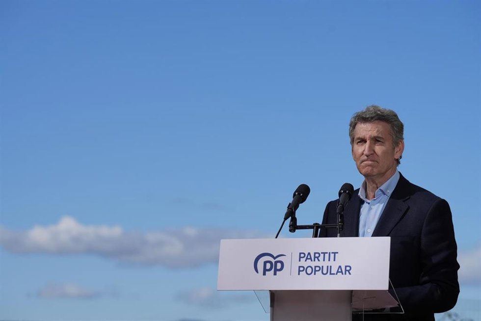El presidente del PP, Alberto Núñez Feijóo. 