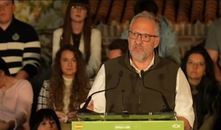 El candidato de Vox a la Presidencia de la Junta, Carlos Pollán