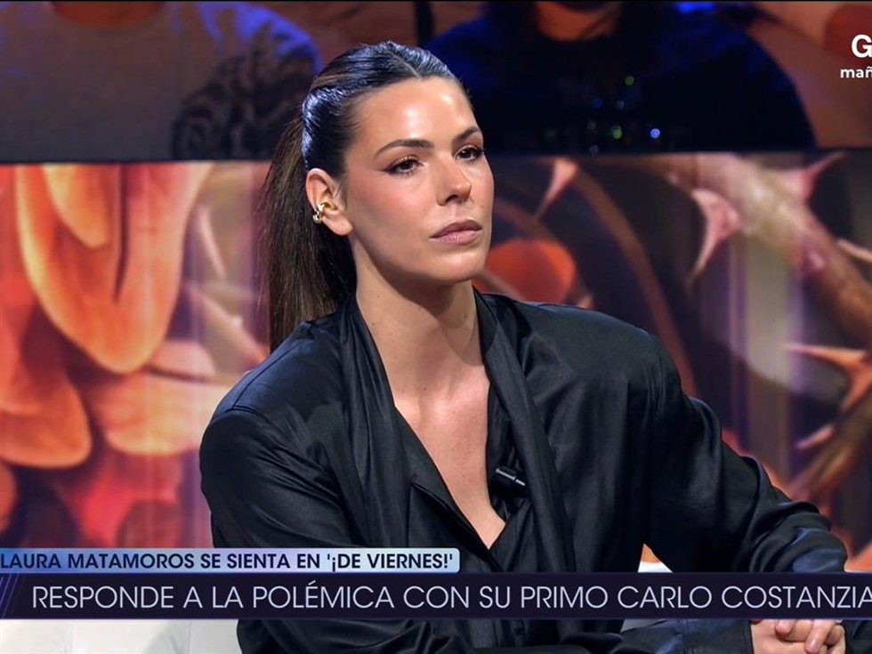 Laura Matamoros acude a 'De Viernes' a aclarar su discusión con su primo, Carlo Costanzia
