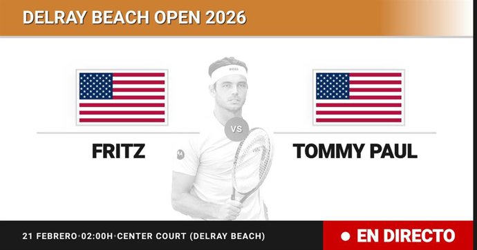 Taylor Fritz - Tommy Paul: resumen y estadísticas del partido de Cuartos de final de Delray Beach Open