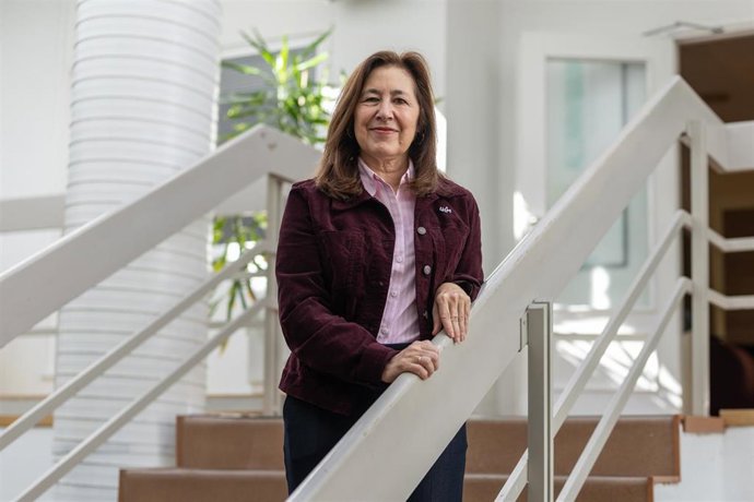 La rectora de la Universidad Autónoma de Madrid (UAM), Amaya Mendikoetxea Pelayo, posa para Europa Press, a 16 de febrero de 2026, en Madrid (España). Mendikoetxea Pelayo, filóloga y lingüista natural de Bilbao, ejerce como rectora de la UAM desde 2021, s