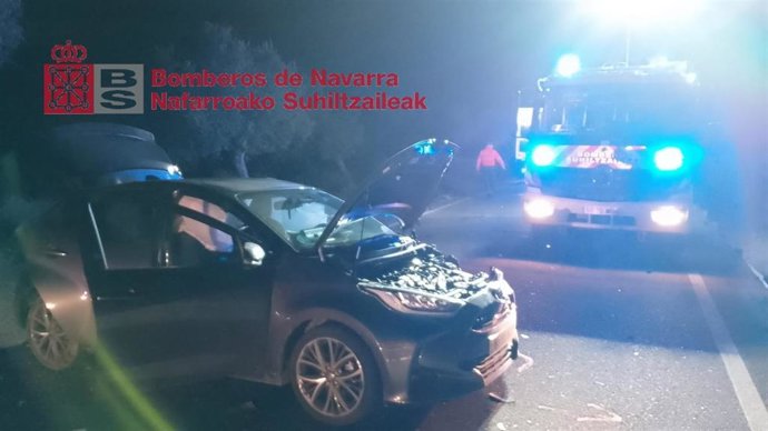 Uno de los vehículos implicados en el accidente.