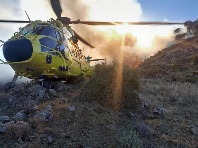 Controlado el incendio forestal en Istán.