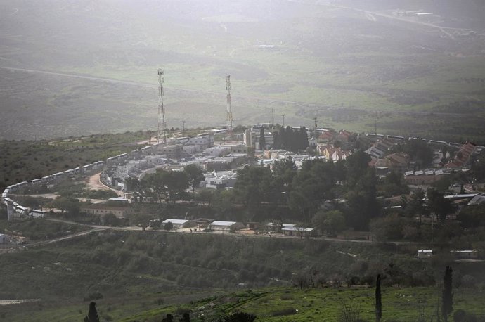 February 2, 2026, Nablus, West Bank, Palestine: Shavei Shomron settlement is surrounded by Israeli buses that transported hundreds of Jewish settlers to the tree-planting ceremony for Tu B'Shvat in new settlement outposts established after October 7, 2023