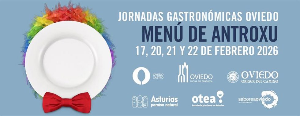 Cartel de las jornadas gastronómicas de Antroxu en Oviedo