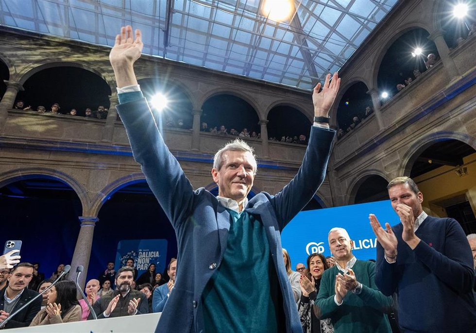 Rueda, en la jornada de su proclamación como candidato, en enero de 2024.