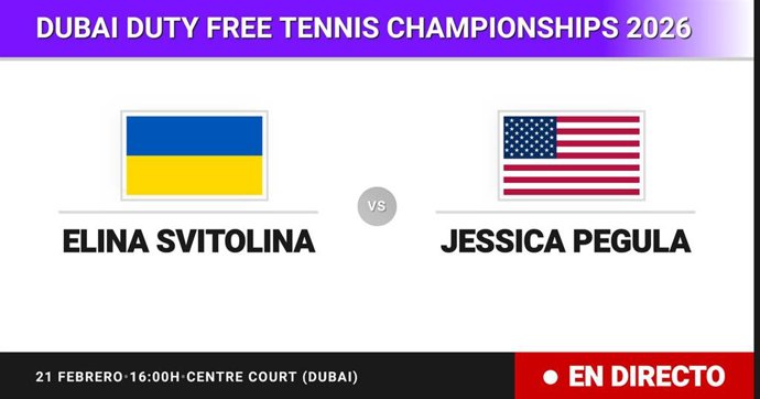 Elina Svitolina - Jessica Pegula: resumen y estadísticas del partido de Final de Dubai Duty Free Tennis Championships