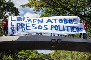 Protestas en Caracas por la liberación a presos políticos 