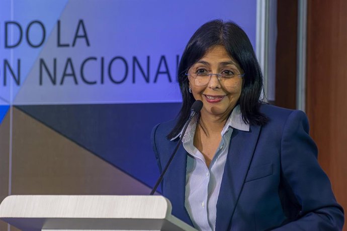 Archivo - Delcy Rodríguez, presidenta encargada de Venezuela 