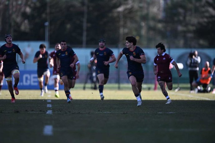 Partido de la selección española masculina de rugby XV en el Rugby Europe Championship 2026.
