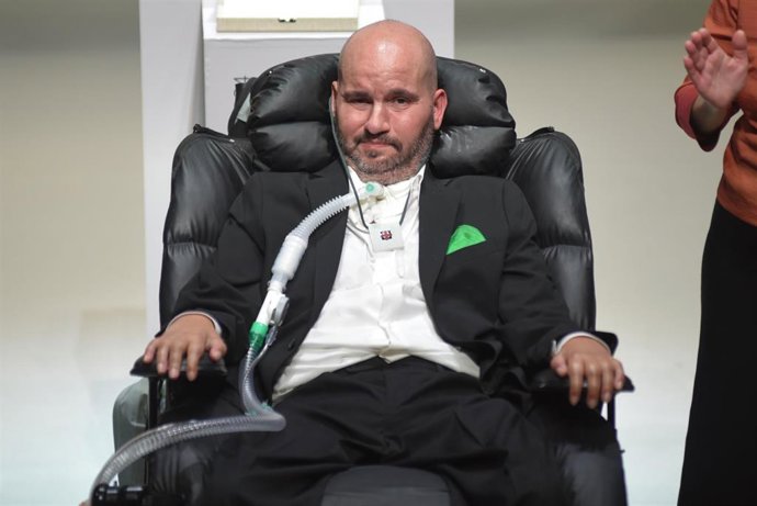 Archivo - El activista Jordi Sabaté i Pons durante el acto de entrega de las Creus de Sant Jordi.