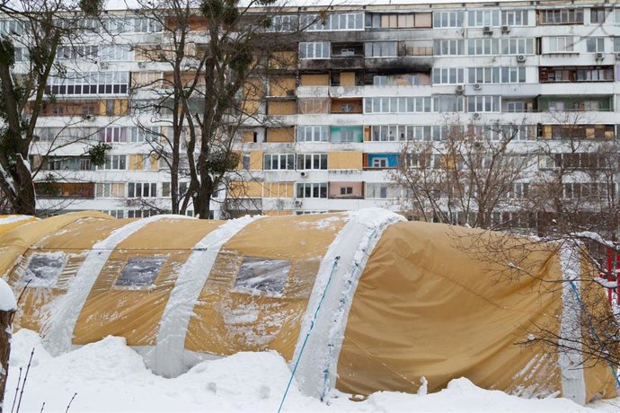 Refugio para el frío en Kiev