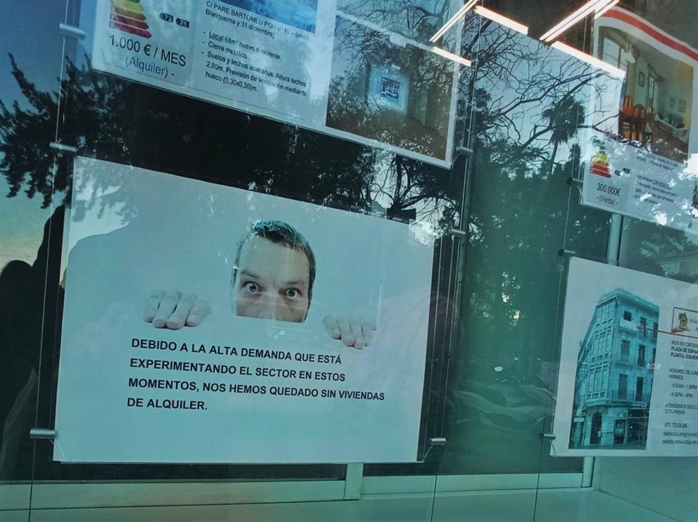 Las inmobiliarias de Baleares se quedan sin viviendas para alquilar: "Prácticamente no hay nada".