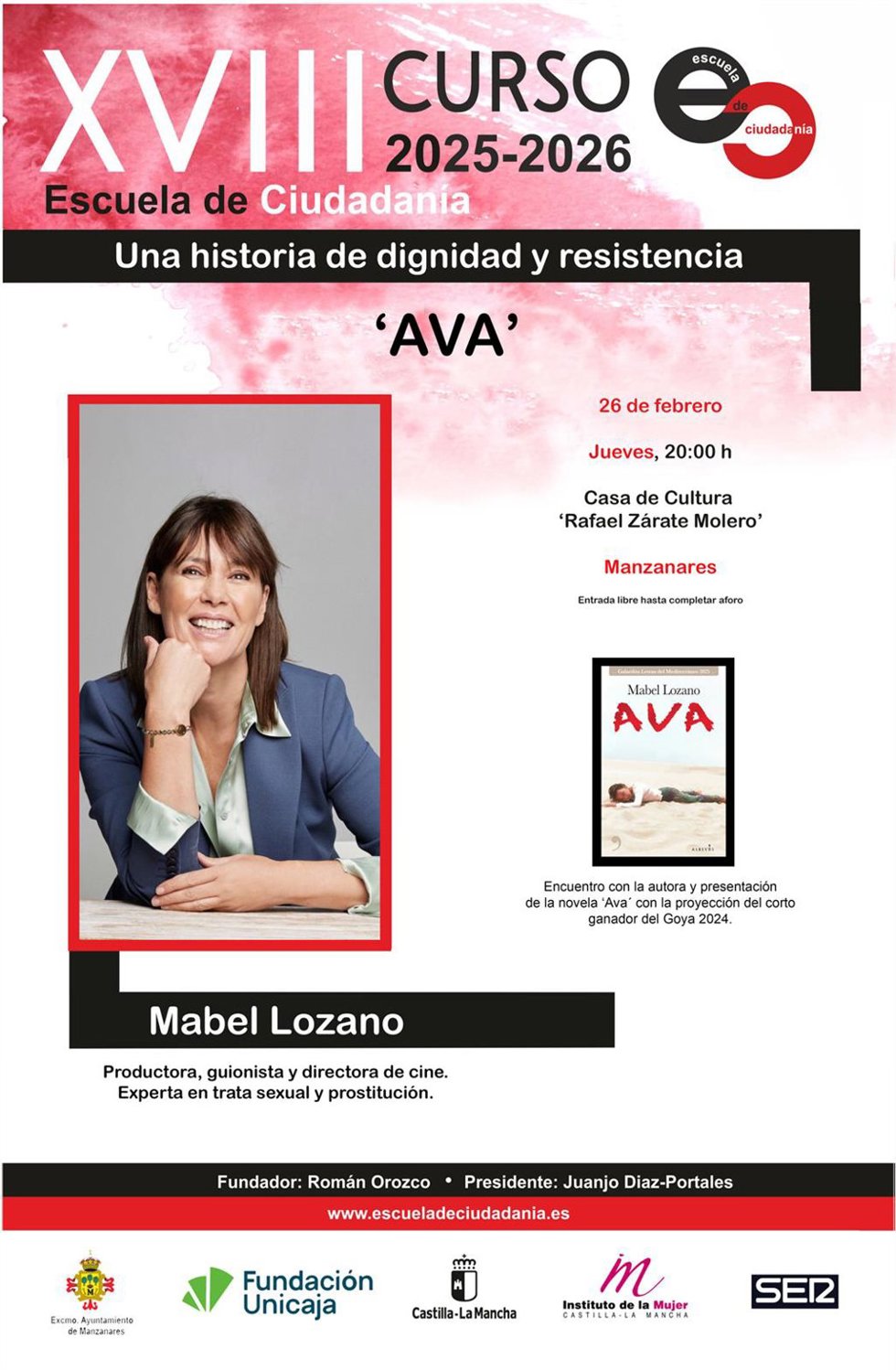 Archivo - Cartel del encuentro con Mabel Lozano.
