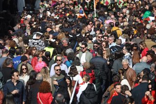 Imágenes del Carrusel de Coros del Carnaval de Cádiz. A 15 de febrero de 2026 en Cádiz, Andalucía (España).  