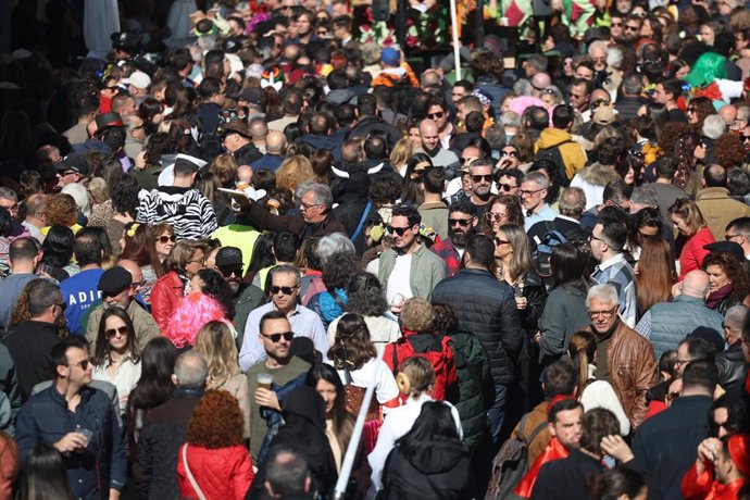 Imágenes del Carrusel de Coros del Carnaval de Cádiz. A 15 de febrero de 2026 en Cádiz, Andalucía (España).  