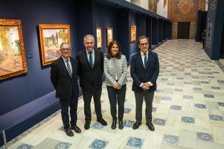Acto de inauguración de la exposición 'Sorolla en el Real Alcázar de Sevilla'.