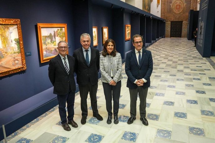 Acto de inauguración de la exposición 'Sorolla en el Real Alcázar de Sevilla'.