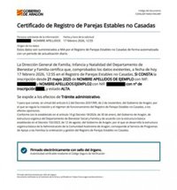 El Gobierno de Aragón incorpora el certificado de parejas estables no casadas a la carpeta ciudadana MiA