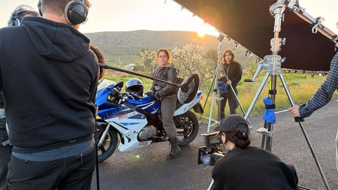 Imagen del rodaje del cortometraje 'Trella'