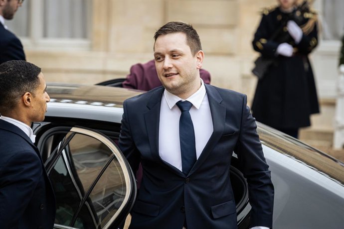 January 28, 2026, Paris, France: The Prime-Minister of Greenland Jens Frederik Nielsen arrives at the Elysee Presidential Palace to meet with the French President Emmanuel Macron. The French President Emmanuel Macron met with the Prime-Minister of Denmark