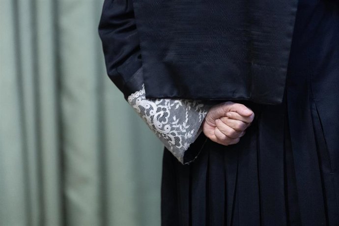 Archivo - Puñetas durante el acto de toma posesión de la nueva auditor presidenta del Tribunal Militar Central, ante el Pleno del Consejo General del Poder Judicial (CGPJ), a 21 de marzo de 2025, en Madrid (España). 
