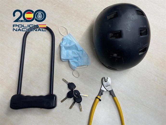Material intervenido por la Policía