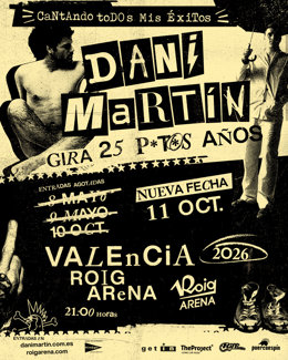 Cartel cuarto concierto de Dani Martin