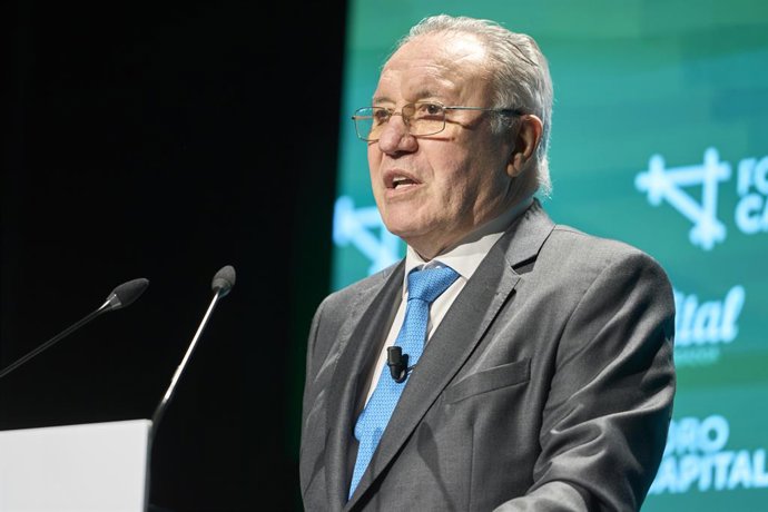 El presidente de Sidenor, Mirai y Talgo, José Antonio Jainaga, en el transcurso de un encuentro de Foro Capital