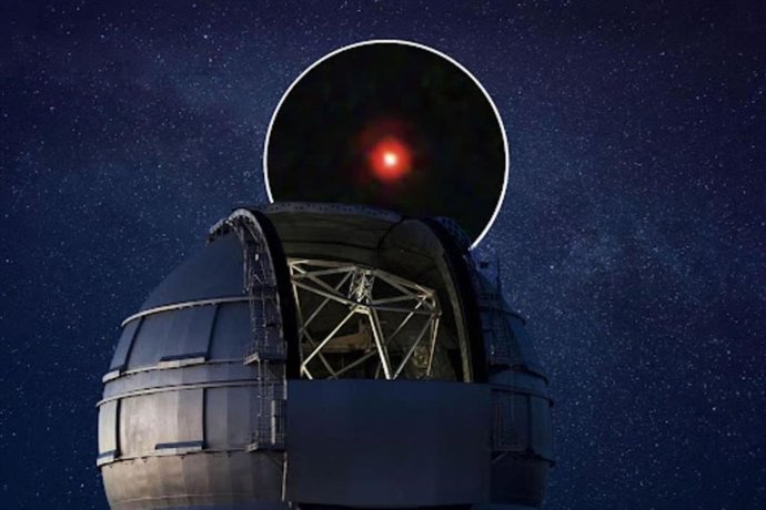 Recreación artística de un descucrimiento de 'puntos rojos' en el universo