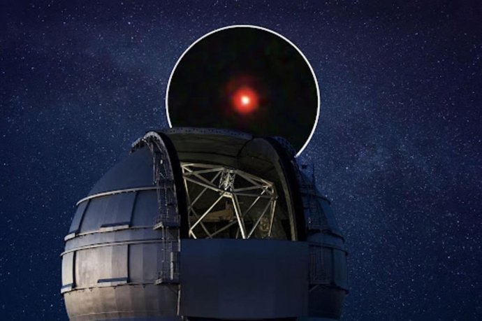 Recriação artística de uma descoberta de "pontos vermelhos" no universo