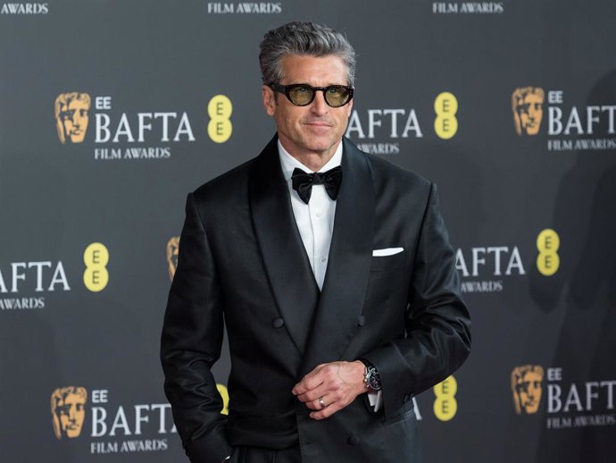 PATRICK DEMPSEY attends the red carpet during the EE BAFTA Film Awards 2026 ceremony at The Royal Festival Hall.