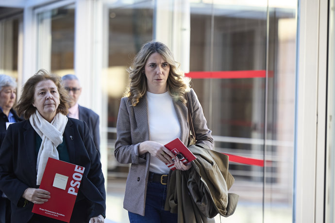 La portavoz del PSOE en la Asamblea de Madrid, Mar Espinar, durante el pleno de la Asamblea de Madrid, a 19 de febrero de 2026, en Madrid (España).