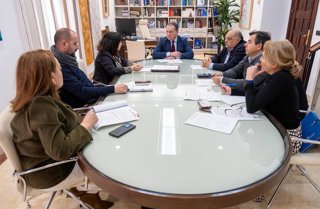 Reunión de los socios del proyecto de intervención social en la comarca del Andévalo de Huelva.
