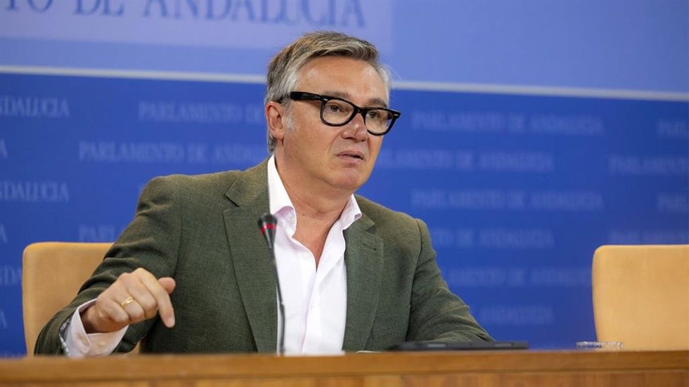 El portavoz de Vox en el Parlamento andaluz, Manuel Gavira, en una foto de archivo.