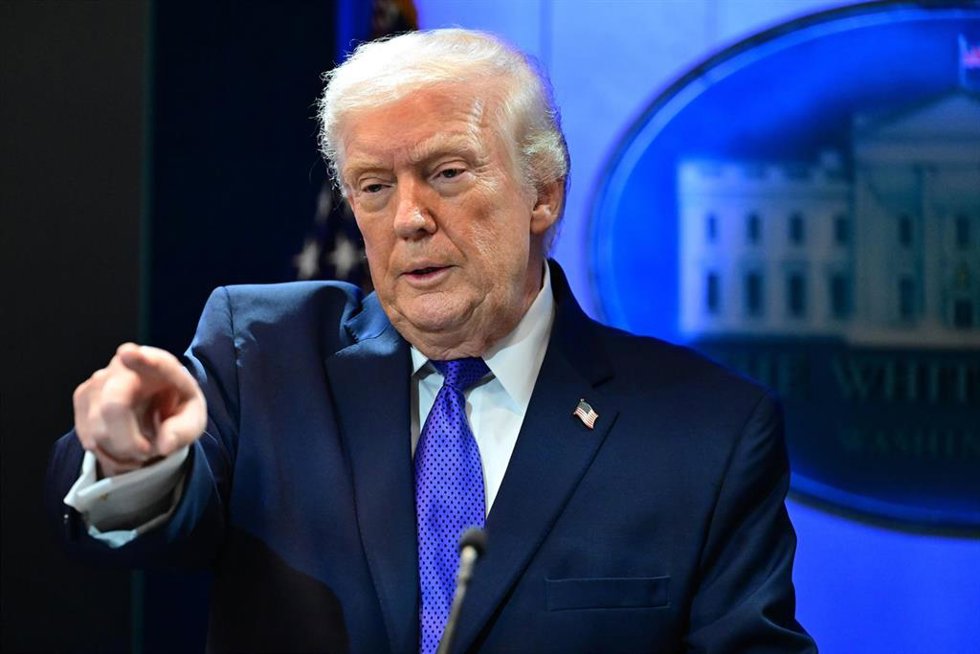 February 20, 2026, Washington, Dc, USA: (NEW) US President Donald Trump speaks during a press conference at the White House. February 20, 2026, Washington, D.C., USA: The US Supreme Court struck down Donald Trump's sweeping global tariffs on Friday, und