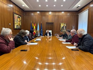 Junta de Gobierno de la Diputación de Ourense, encabezada por su presidente, Luis Menor