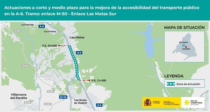 Archivo - Proyecto para la mejora de la accesibilidad del transporte público en la A-6