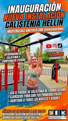 Cartel de la masterclass de Jess Martín en Hellín.