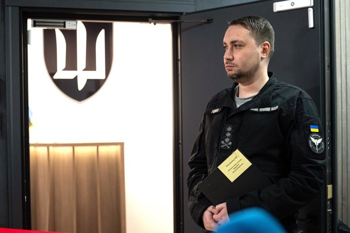 Archivo - Arquivo - 10 de abril de 2025, Kiev, Ucrânia: O Tenente-General Kyrylo Budanov, Chefe dos Serviços Secretos de Defesa da Ucrânia, participa na inauguração do Centro de Recrutamento dos Serviços Secretos, em Kiev, Ucrânia, a 10 de abril de 2025.