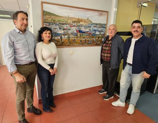 Jose Manuel Gabantxo margolariak 'Saregiñek' lana eman dio dohaintza Bermeoko Sancti Spiritus egoitzari