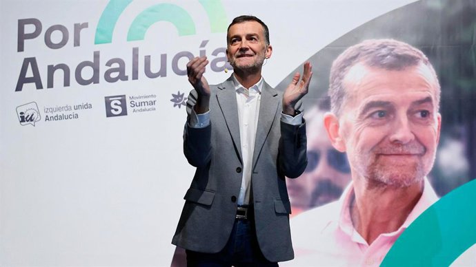 El candidato a la Presidencia de la Junta de Andalucía por la coalición Por Andalucía, Antonio Maíllo.