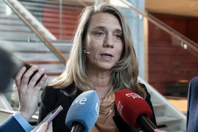 Archivo - La presidenta de Cepyme, Ángela de Miguel, durante la entrega de los XII Premios Cepyme 2025, a 3 de diciembre de 2025, en Madrid (España). Los premios, que anualmente entrega la Confederación Española de la Pequeña y Mediana Empresa (CEPYME), r