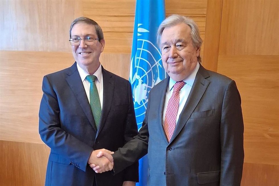 Bruno Rodríguez y António Guterres