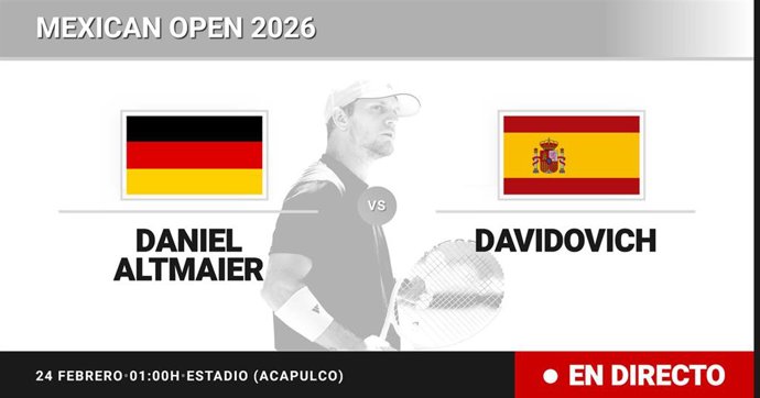 Daniel Altmaier - Alejandro Davidovich Fokina: resumen y estadísticas del partido de Dieciseisavos de final de Mexican Open