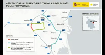 El incendio de un vehículo obliga a cortar la AP-7, sentido Valencia, a la altura de Tavernes