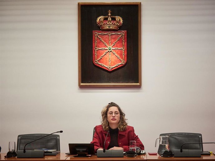 Archivo - La presidenta de la comisión de investigación del Parlamento de Navarra sobre adjudicaciones públicas, Irati Jiménez.